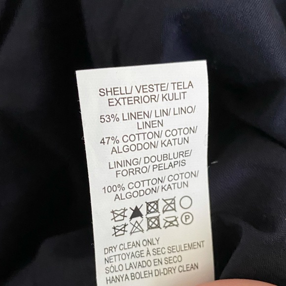 NWT LUCKY BRAND Lined Linen Blazer - Picture 7 of 7